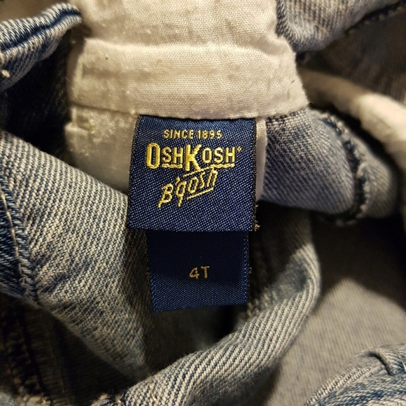 Oshkosh B'gosh boys size 4T shortall jean short overalls VGUC - Picture 4 of 4